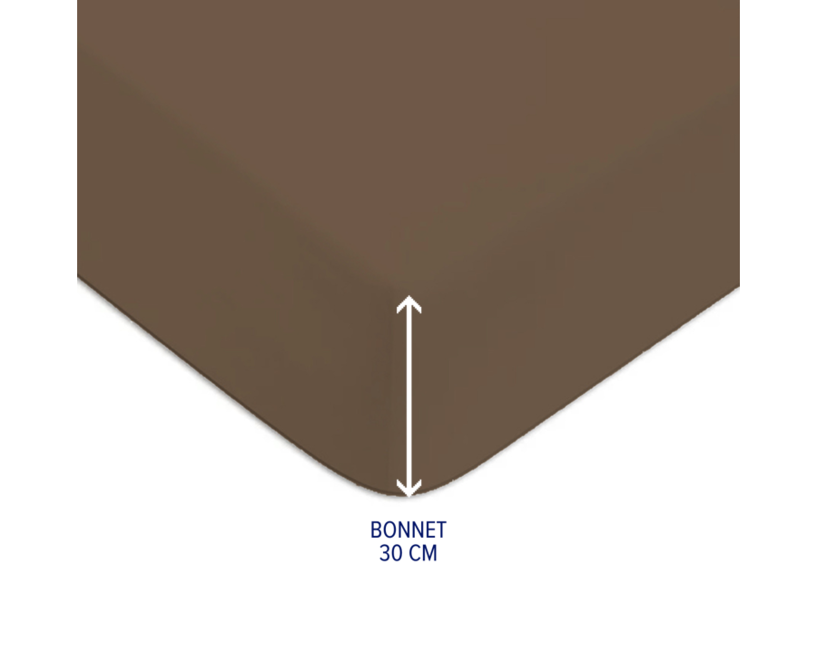 Hoeslaken Taupe Katoen 30 - 70x200 cm