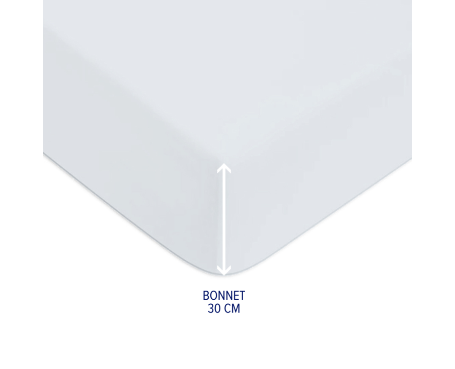 Hoeslaken Wit Katoen 30 - 90x190 cm