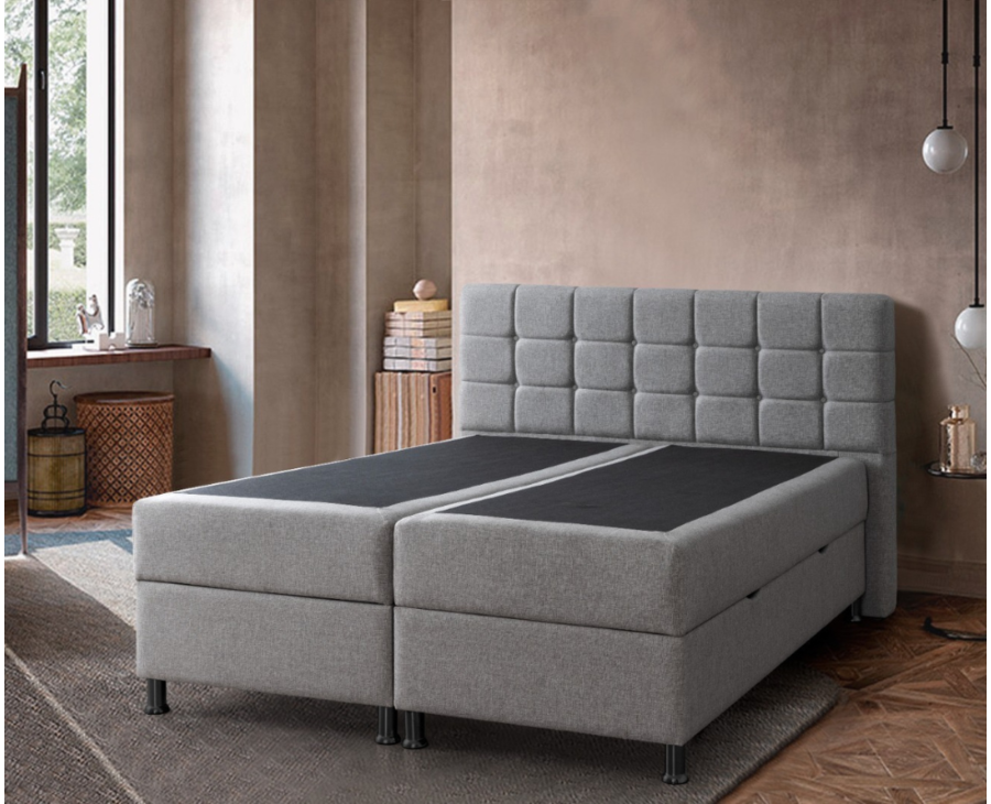 Bed met Opbergruimte Omega Grey - 160x200 cm
