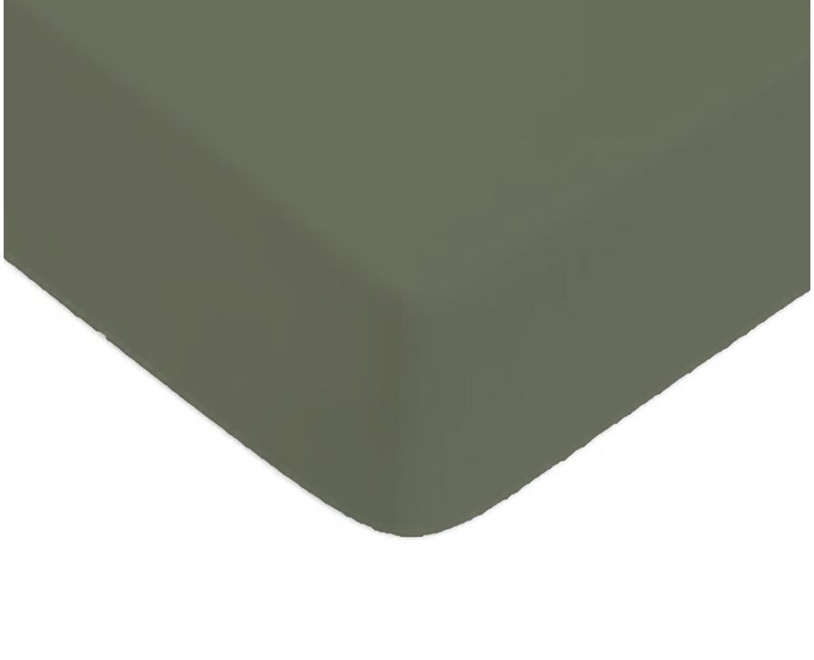 Hoeslaken Katoen Kaki Bonnet 25 - 120x200 cm Hoeslaken Katoen Kaki Bonnet 25 - 120x200 cm
