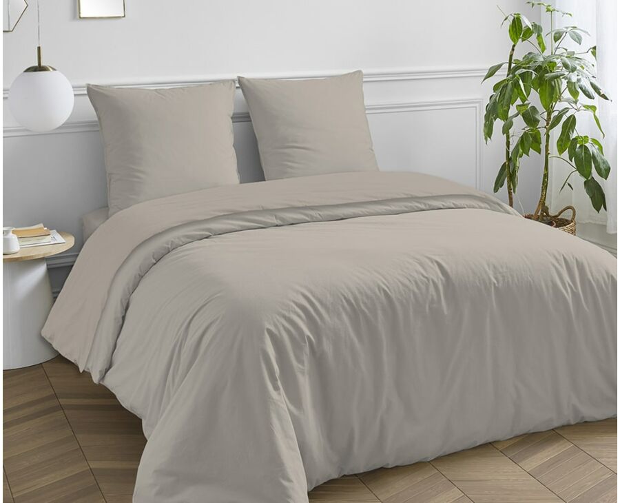 Hoeslaken satijn Beige 35 - 140x200 cm