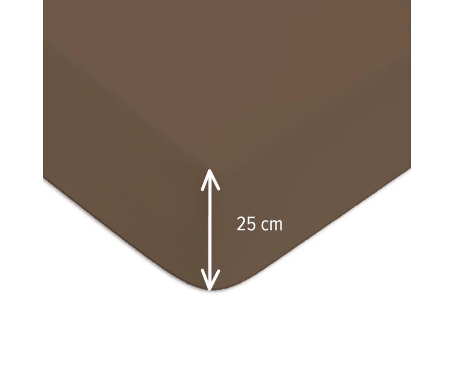 Hoeslaken Taupe Katoen 25 - 120x200 cm Hoeslaken Taupe Katoen 25 - 120x200 cm