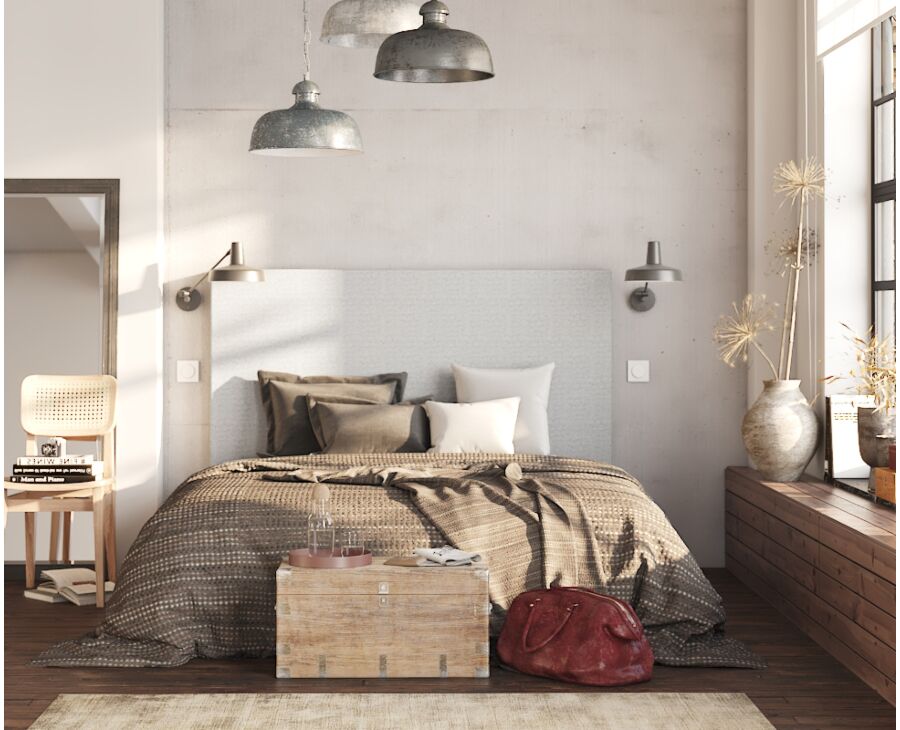 Hoofdeinde Kahaia Page Ashgrey 120 - H120 cm