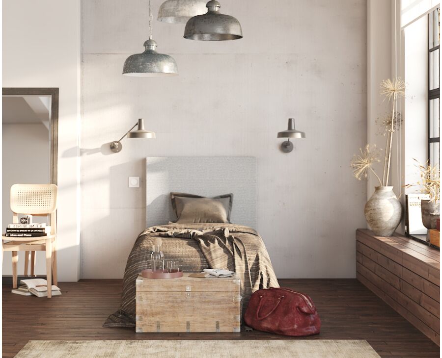 Hoofdeinde Kahaia Page Ashgrey 80 - H120 cm