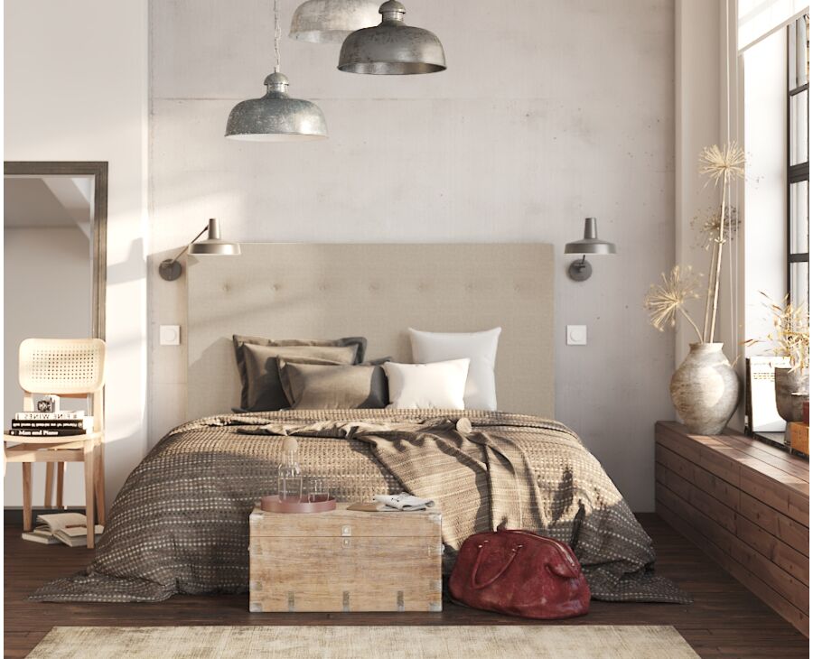 Hoofdeinde Kalmia Beige 160 - H120 cm