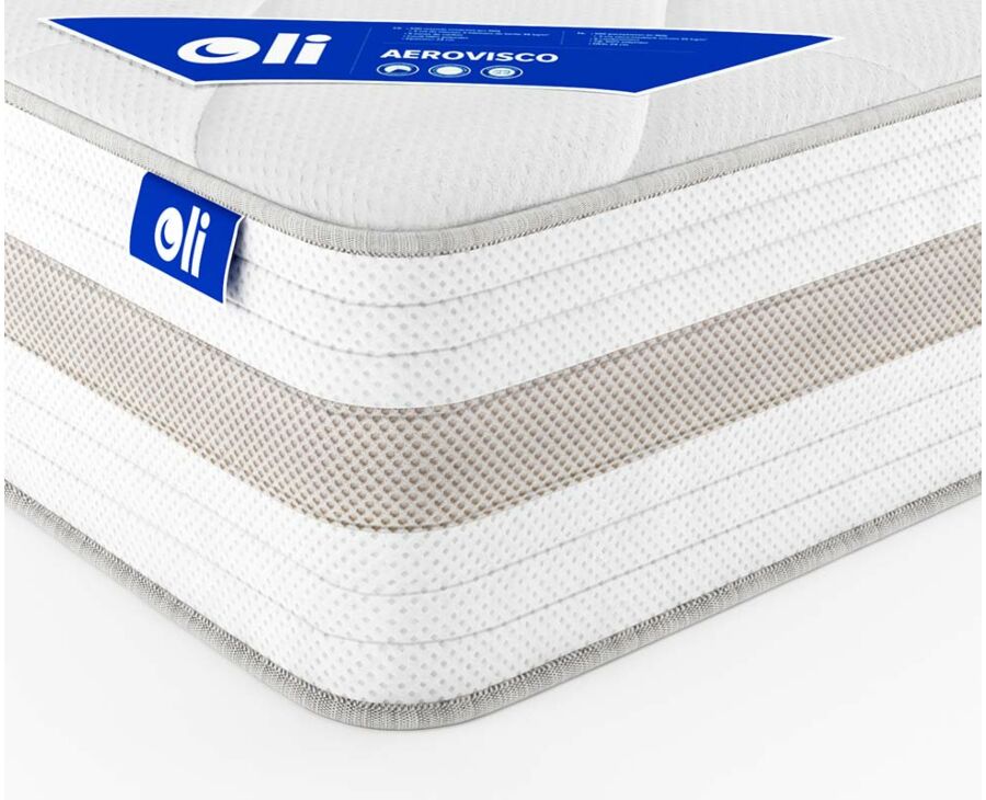 Aerovisco traagschuim pocketvering matras 70x200 cm 
