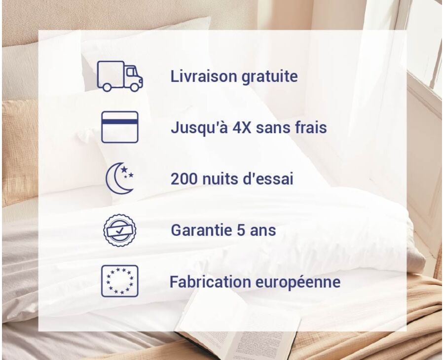 Matelas mousse haute resilience cephee 90x190 cm 