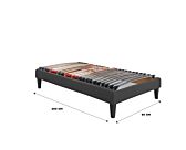 Sommier électrique Essentiel Plus gris - 80x200 cm