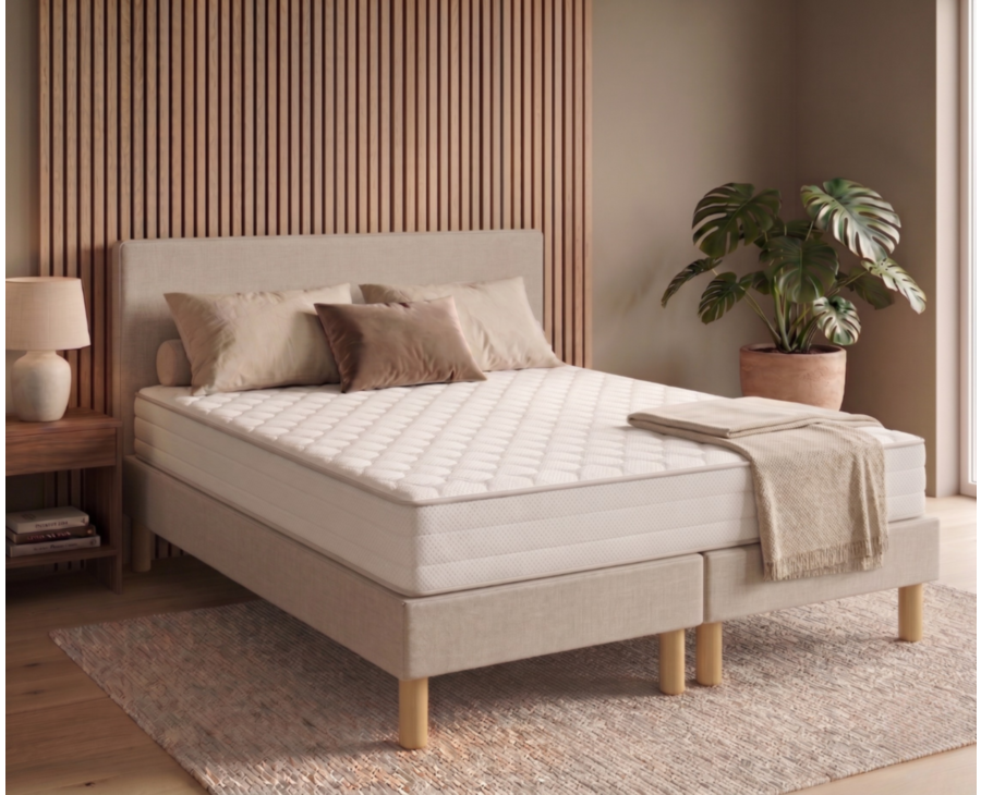 Beddengoedset Leon - beige - (x2) 70x200 cm (140x200 cm) 