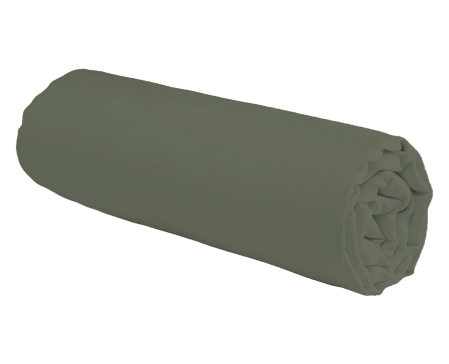 Hoeslaken Katoen Kaki Bonnet 30 - 90x190 cm
