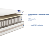 Aerovisco traagschuim pocketvering matras 90x200 cm 