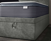 Bed met opbergruimte Cassia Velours Grijs - 160x200 cm