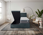 Bed met Opbergruimte Cassia Blauw - 180x200 cm