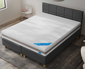 Boxspring Dayton Cabernet Zwart - 90x190 cm