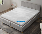 Boxspring Dayton Merlot Grijs - 90x190 cm
