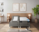 Boxspring Eton Elektrische Cabernet Antraciet - 90x190 cm