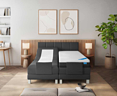 Boxspring Eton Elektrische Cabernet Zwart - 140x200 cm