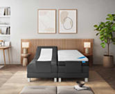 Boxspring Eton Elektrische Cabernet Zwart - 200x200 cm