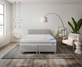 Boxspring Forbes Merlot Gris - 140x200 cm
