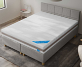 Boxspring Forbes Merlot Gris - 200x200 cm