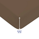 Hoeslaken Taupe Katoen 30 - 80x200 cm