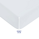 Hoeslaken Wit Katoen 30 - 140x190 cm