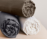 Hoeslaken Taupe Katoen 25 - 90x200 cm