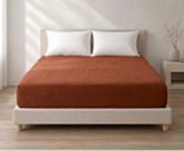Percale-hoeslaken Henna Bonnet 35, 140 x 200 cm