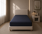 Ambiance hoeslaken satijn Midnight hoekhoogte 35 - 90x190