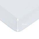 Hoeslaken Wit Katoen 25 - 70x190 cm