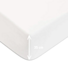 Hoeslaken satin Wit 35 - 140x190 cm