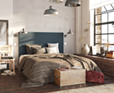 Hoofdeinde Kahaia Nika Royal Blue 100 - H120 cm