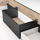 Bed Michigan Eik/Zwart - 140x190 cm