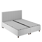 Bed met Opbergruimte Alpha Lichtgrijs - 160x200 cm