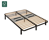 Optikit lattenbodem in kitvorm 5 comfortzones 140x200 cm – metalen kader, FSC-gecertificeerde berken- en populierenhouten latten