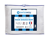 Pack Oreiller 
Pack couette + oreillers 
Fabrication française 