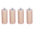 Set van 4 Cilindrische Blanke Lak Poten - H25 cm