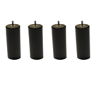 Set van 4 Cilindrische Wengé Poten - H20 cm