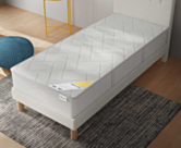 Bedbodem Cirse Deco Boucle Wit - 90x190 cm
