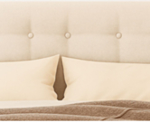 Tete de lit Zelie beige H115cm 180cm