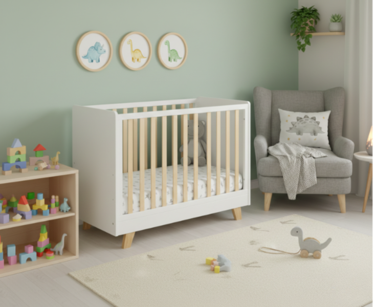 Wit babybedje Charlie - 60x120 cm 