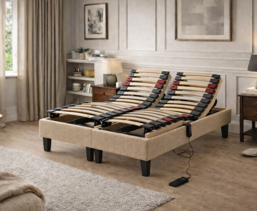 Bedbodem elektrisch Essentiel Plus beige – 160x200 cm (2 bedbodem 80x200 cm) 