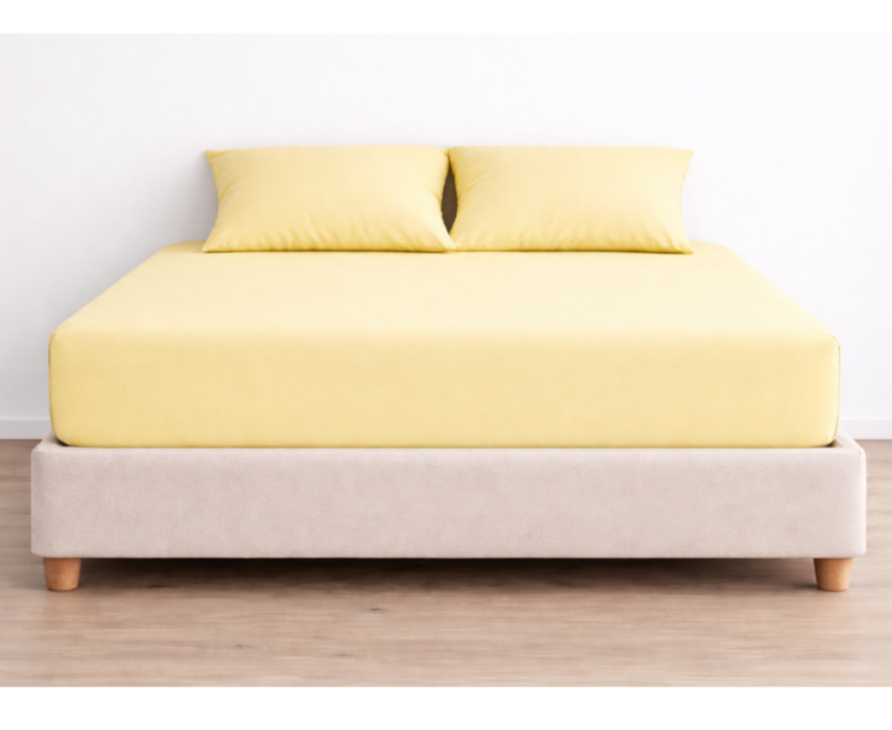 Hoeslaken 100% katoen Limoncello - Hoogte 25 - 140x190 cm