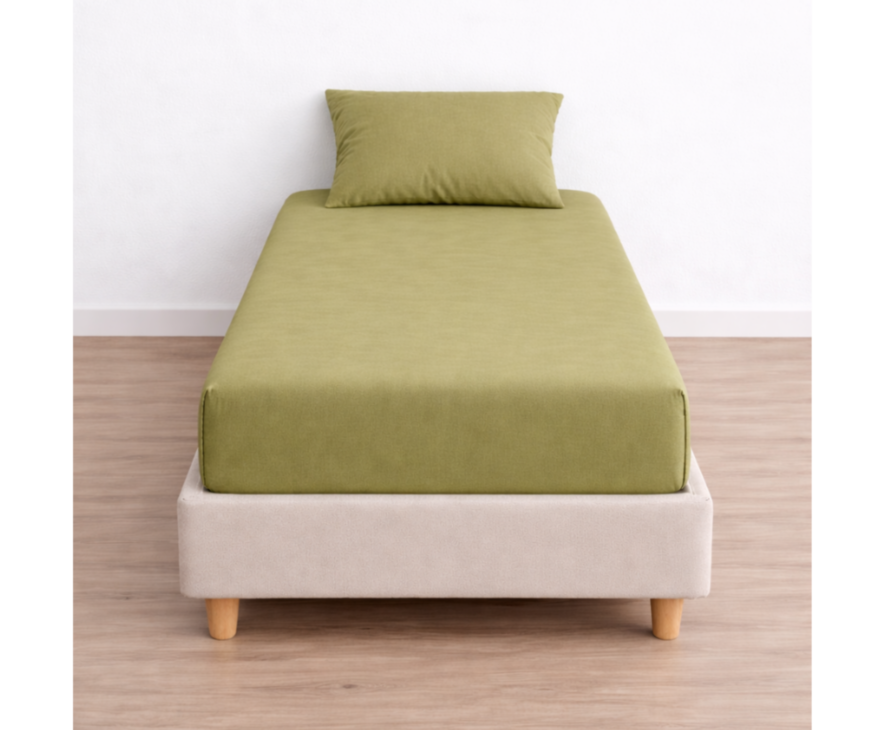 Hoeslaken 100% katoen Olive - Hoogte 25 - 80x200 cm