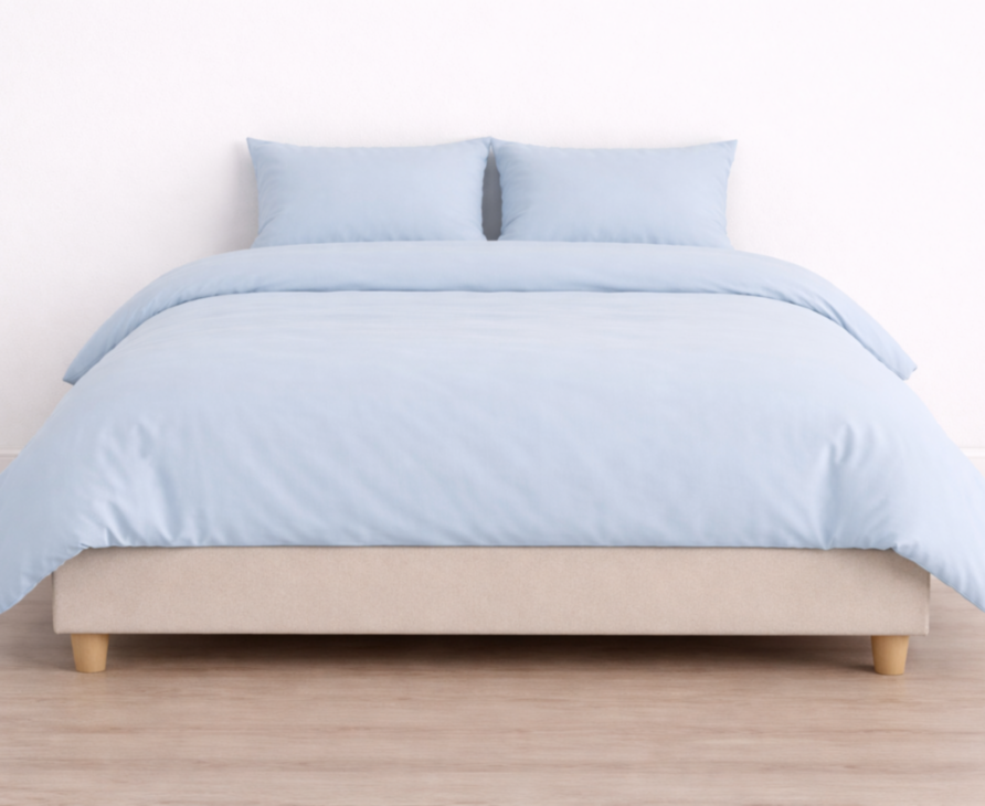 Dekbedovertrek 100% katoen Baby Blue - 240x260 cm