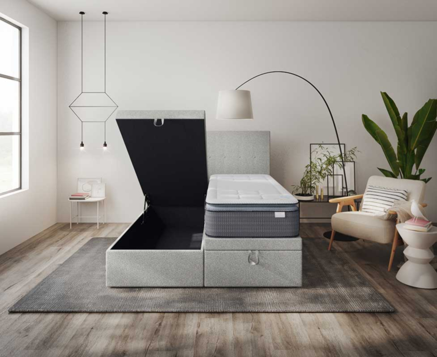 Bed met Opbergruimte Cassia Ashgrey - 160x200 cm
