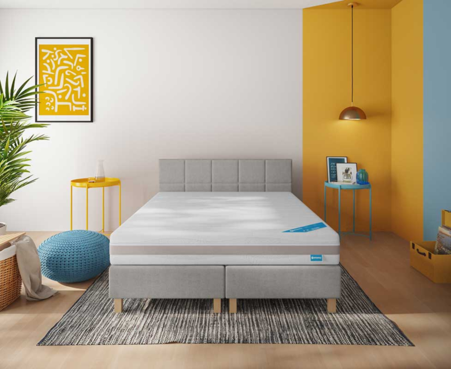 Boxspring Coventry Merlot Gris - 140x200 cm