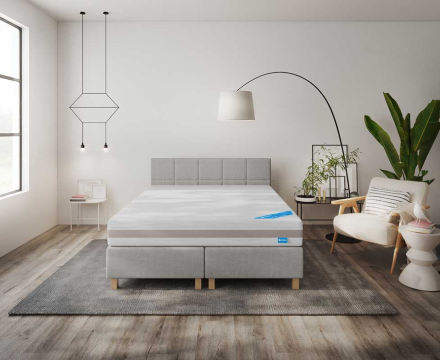 Boxspring Dayton Merlot Grijs - 180x200 cm