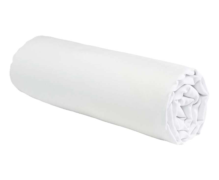  Hoeslaken perkal wit 90 x 200 cm 