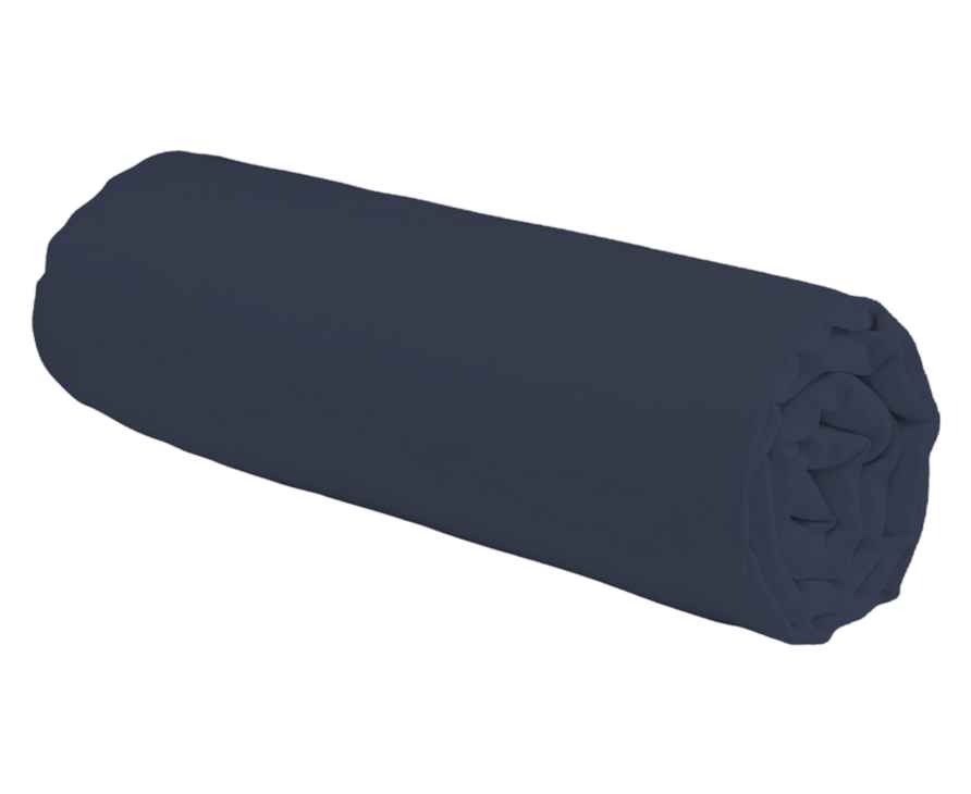Hoeslaken satijn Marine 35 - 140x200  cm
